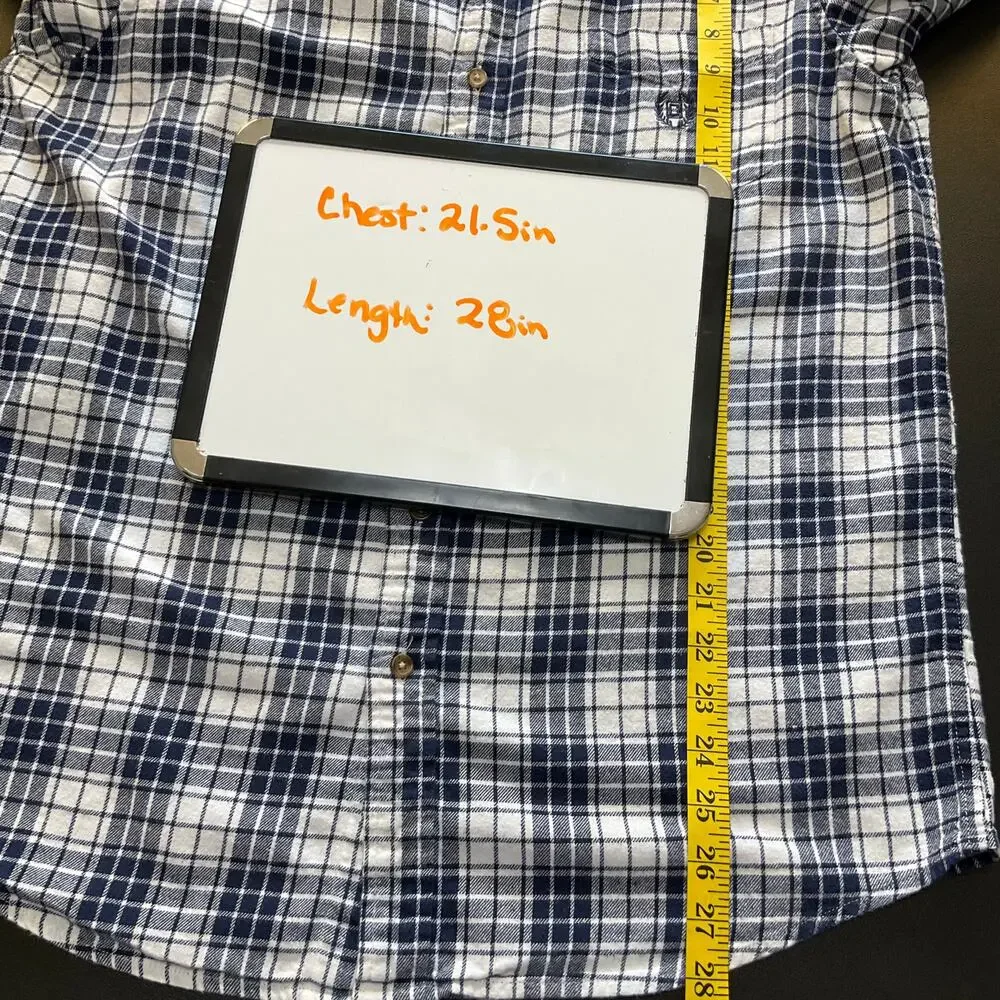 Chaps Men’s Plaid Flannel Button Down Shirts Size M Bundle of 2